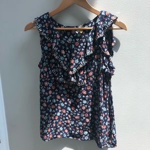 Floral Ruffle Top